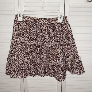Cheetah print flowy skirt